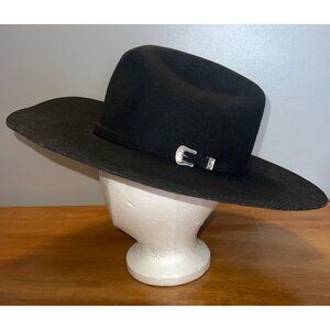 Resistol Black Felt Western Cowboy Hat Self-Conforming Made In USA Size 7
